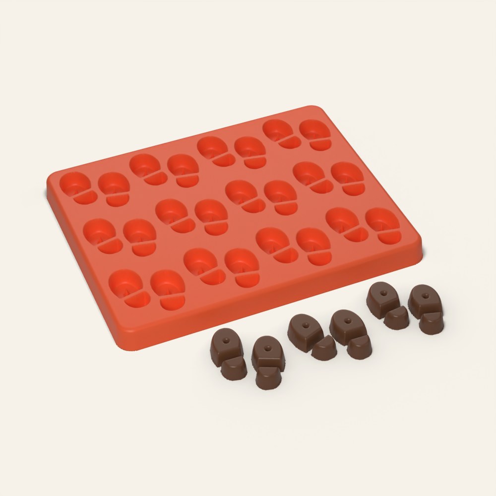 Baby Footprint Mold, 12 Cavity, 3D render