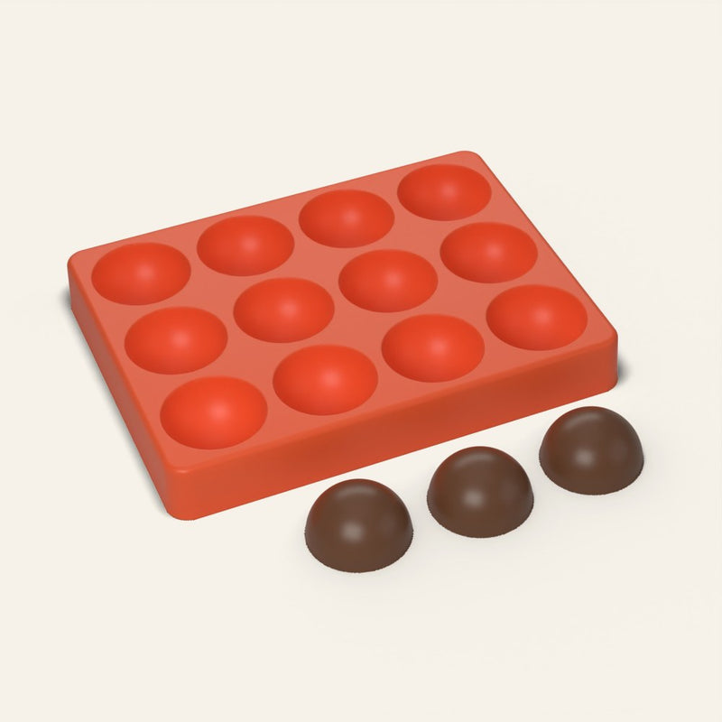 Cake Pop Mold, 1.5 Inch Half Sphere, 12 Cavity