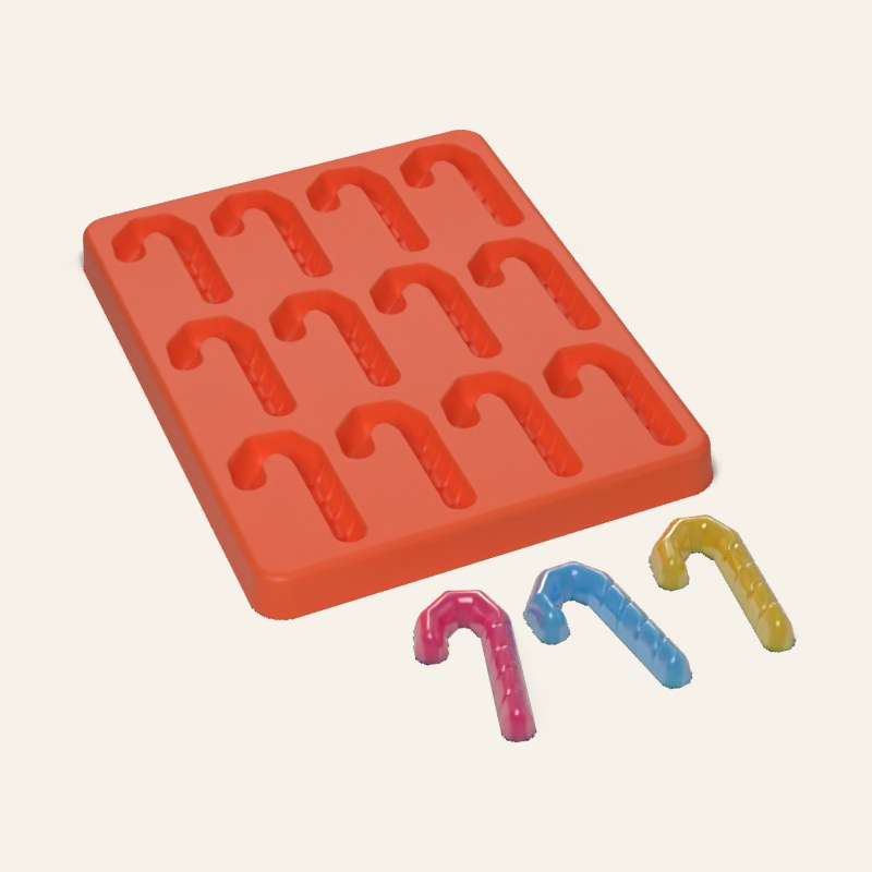 Candy Cane Mold, 12 Cavity