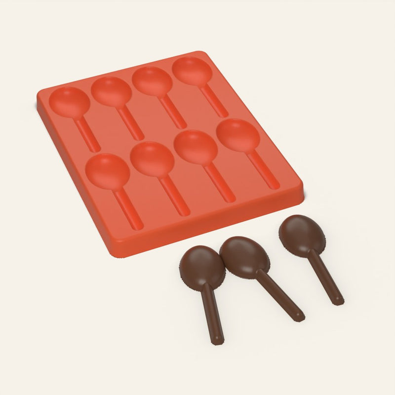 Chocolate Spoon Mold, 8 Cavity