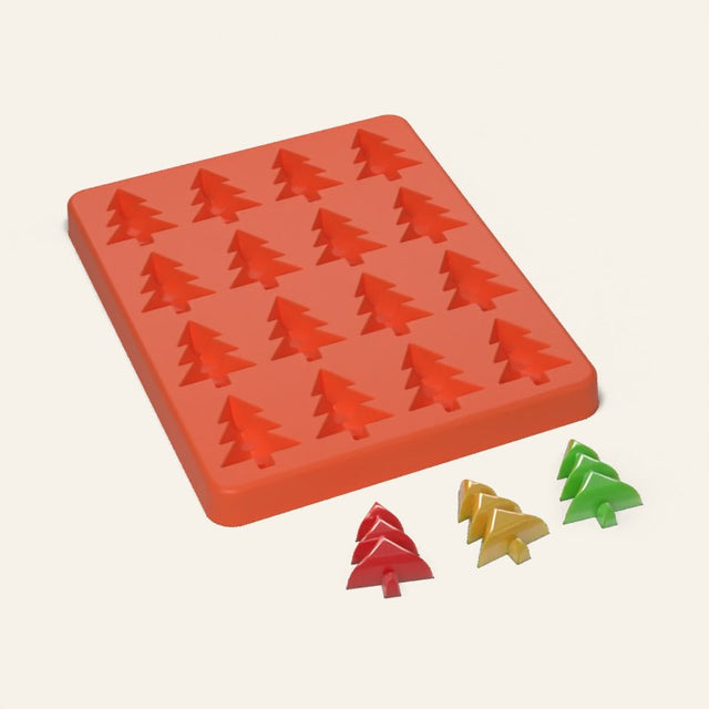 Christmas Tree Candy Mold, 16 Cavity, 3D render
