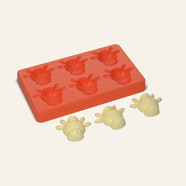 Cow Butter Mold, 6 Cavity, 3D render