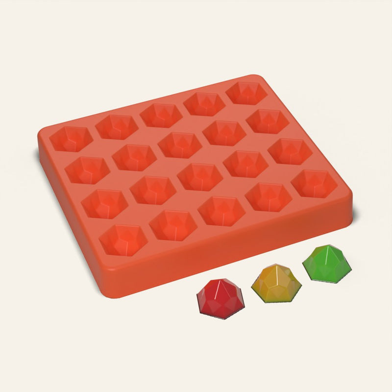 Hexagon Gem Candy Mold, 20 Cavity