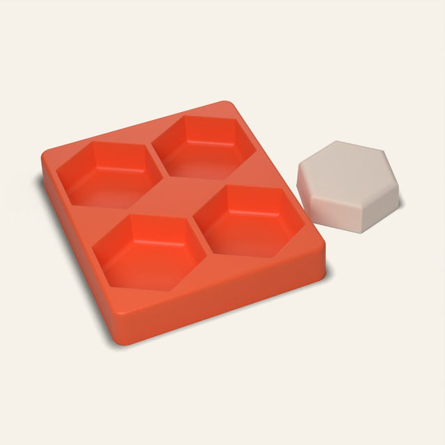 Hexagon Soap Mold, 4 Cavity, 3D render