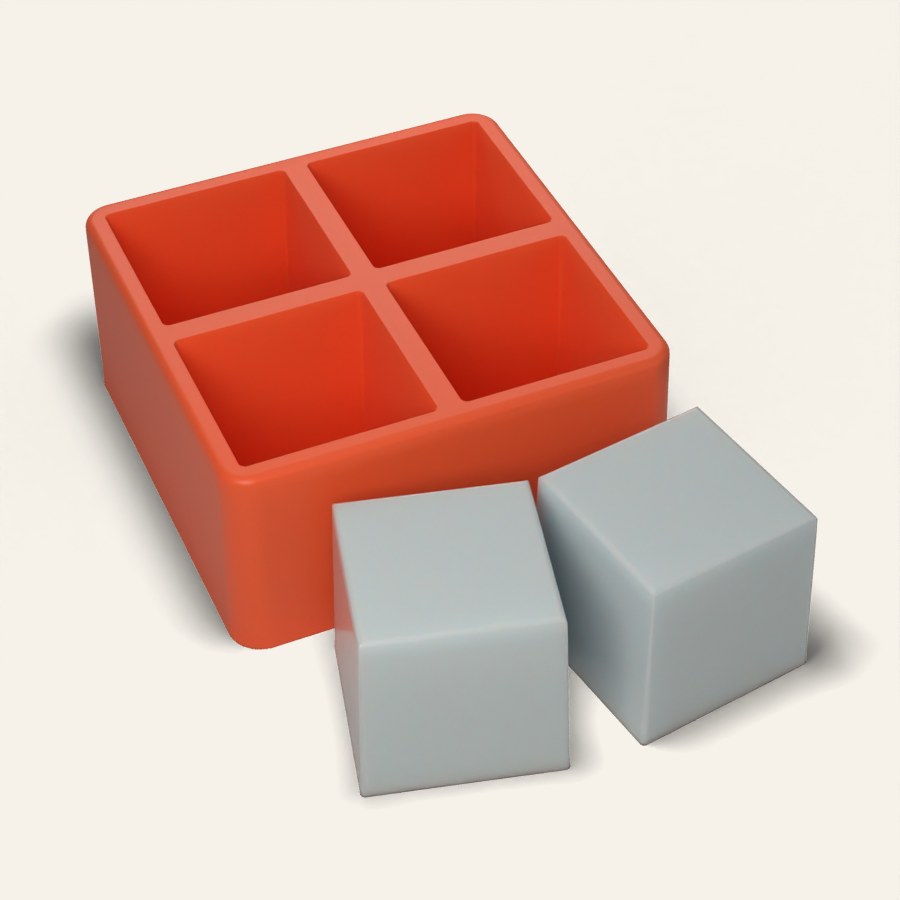 King Ice Cube Mold, 2 Inch, 4 Cavity, 3D render