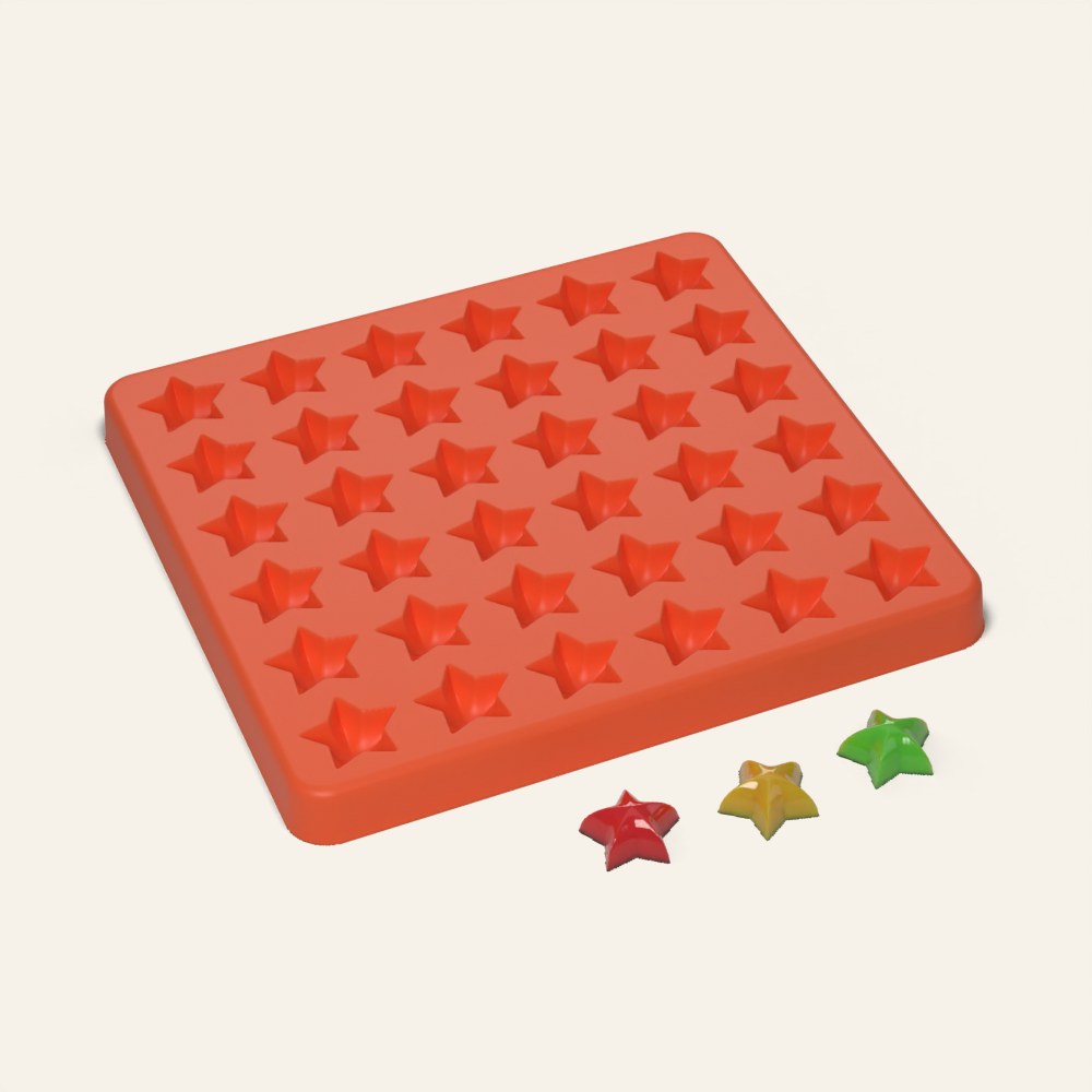 Mini Star Gummy Mold, 36 Cavity, 3D render