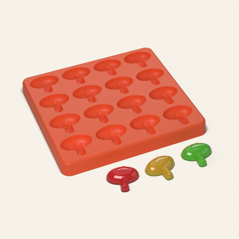 Mushroom Candy Mold, 16 Cavity