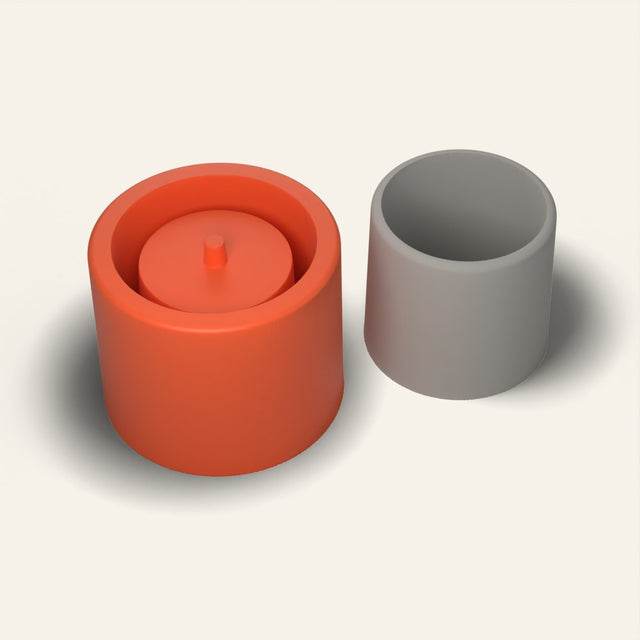 Round Concrete Planter Mold, 3 Inch, 3D render