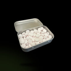 Sucker Punch Caffeinated Mints — Pineapple, open tin